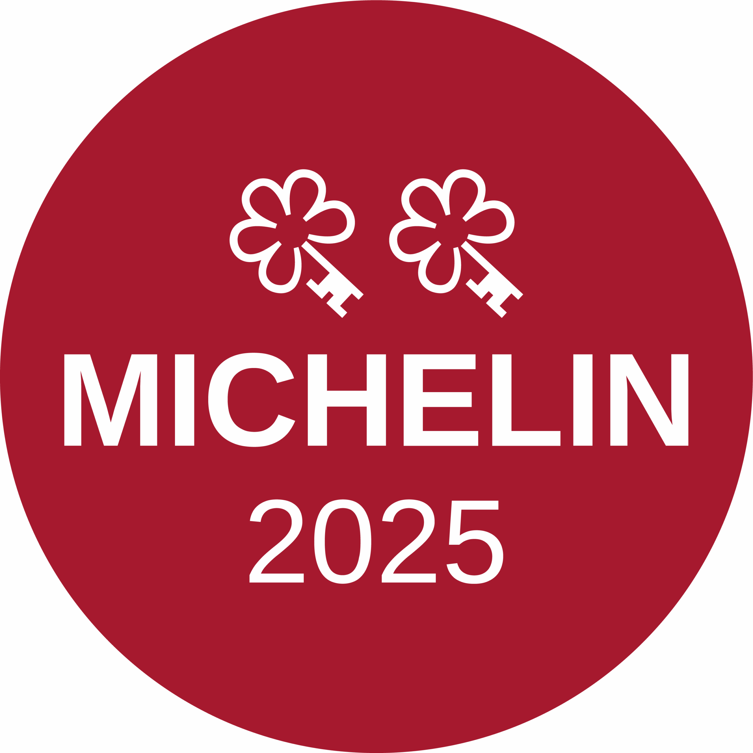 2 michelin keys 2025 round red